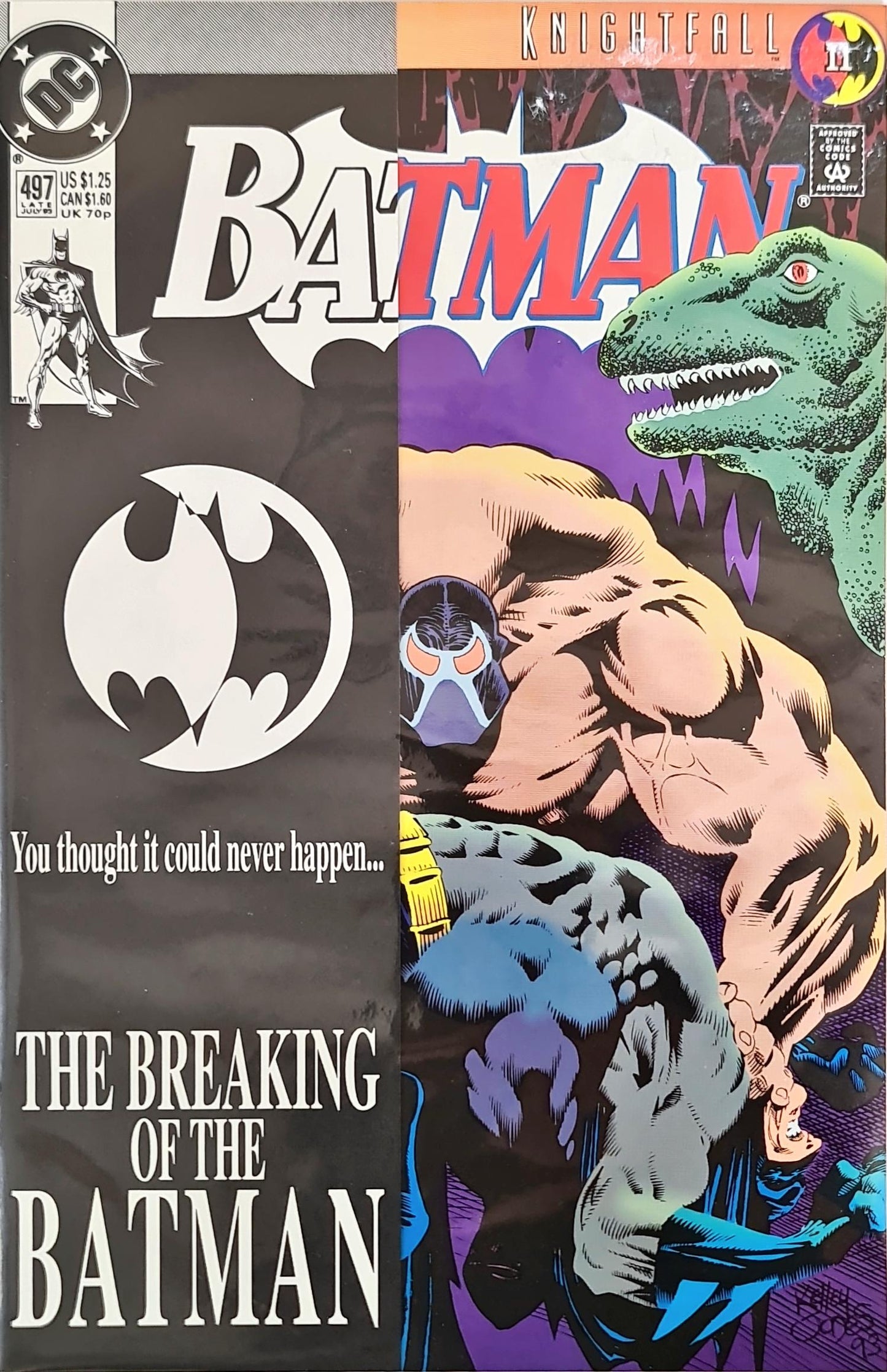 Batman #497 (1993) Bane Breaks Batman's Back Key Comic Issue