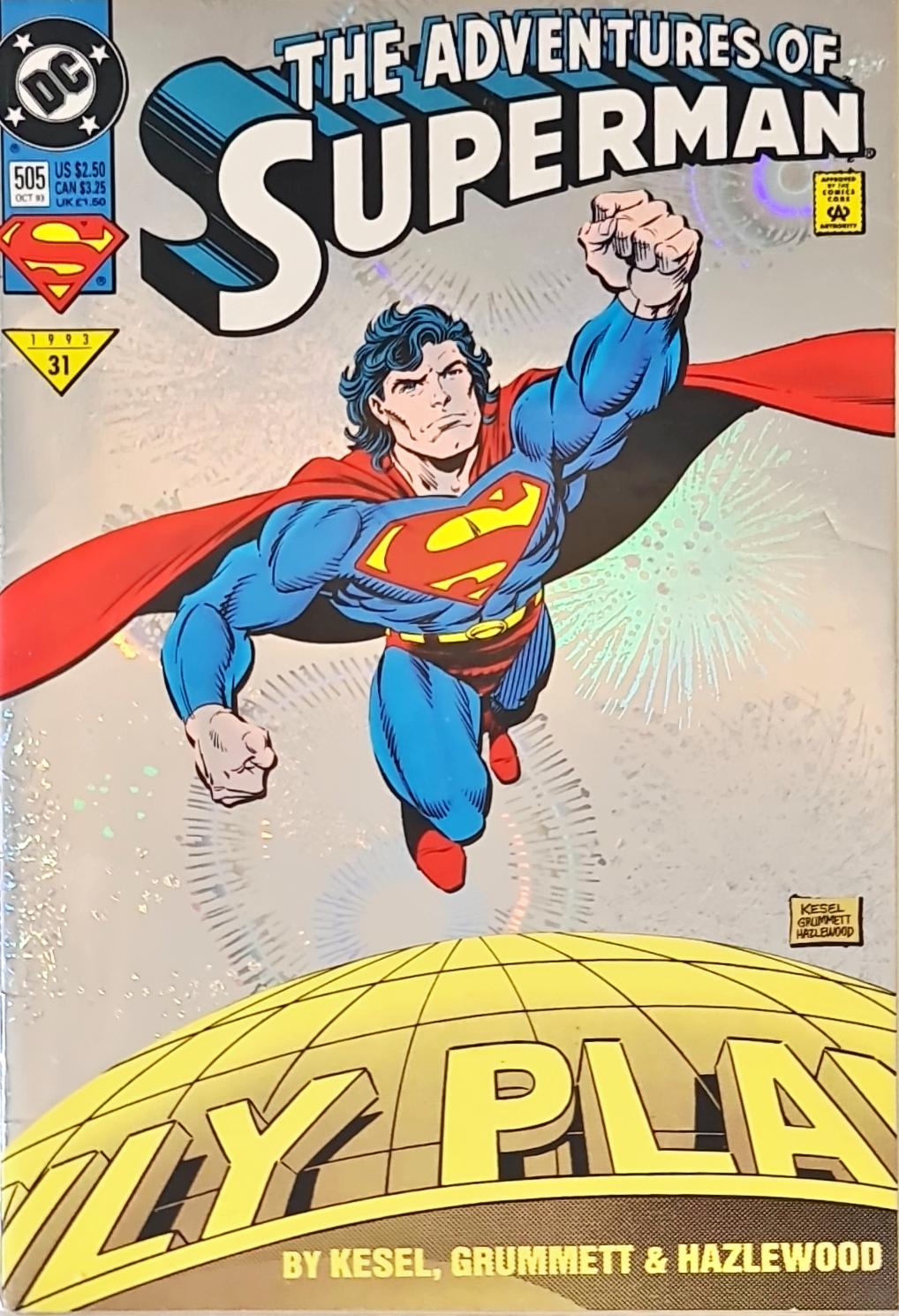 Adventures of Superman #505 (1993) Holofoil Cover Edition Superman Comic