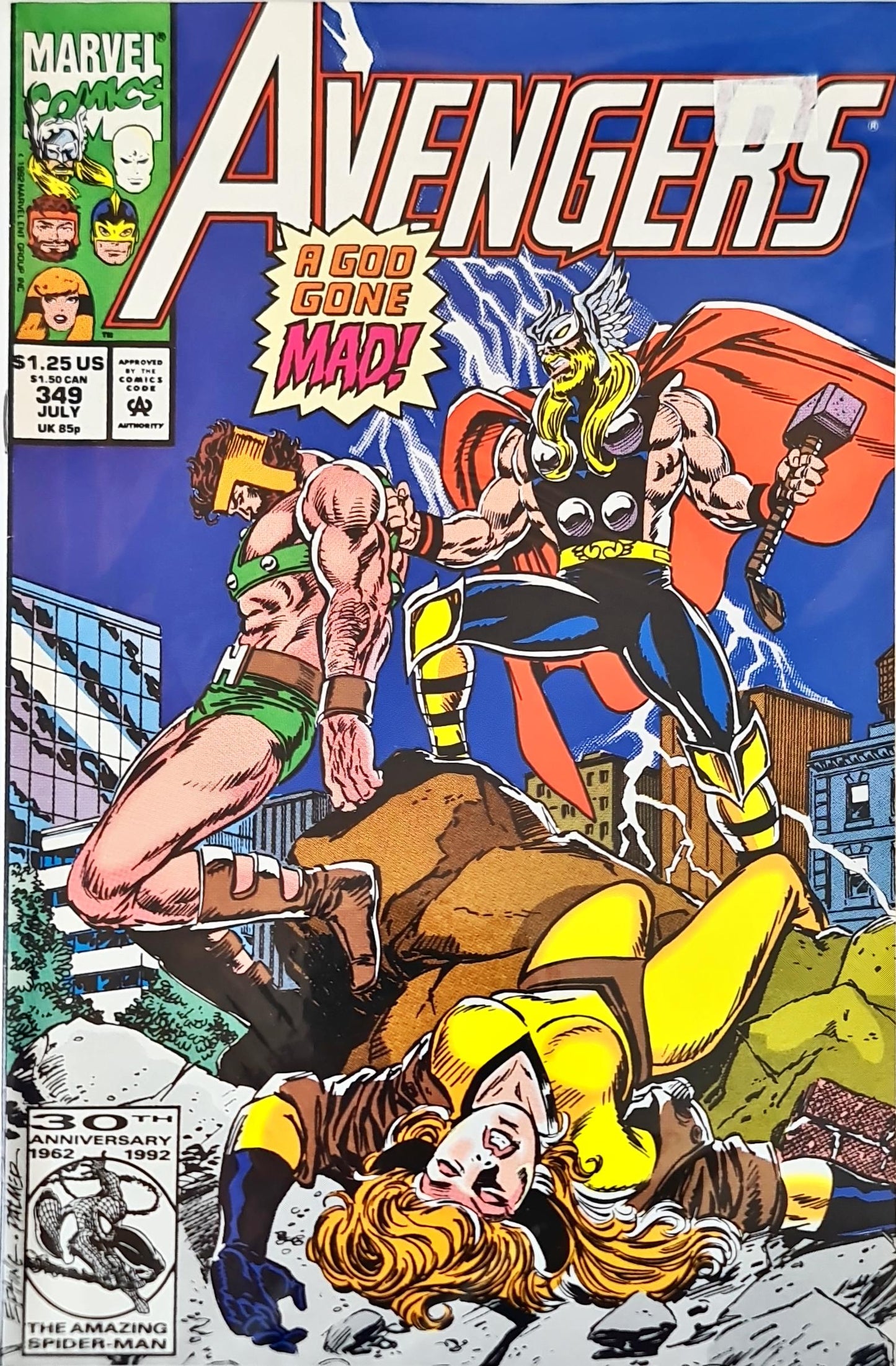 Avengers #349 (1992) 1st Appearance Taylor Madison Avengers Comic Book