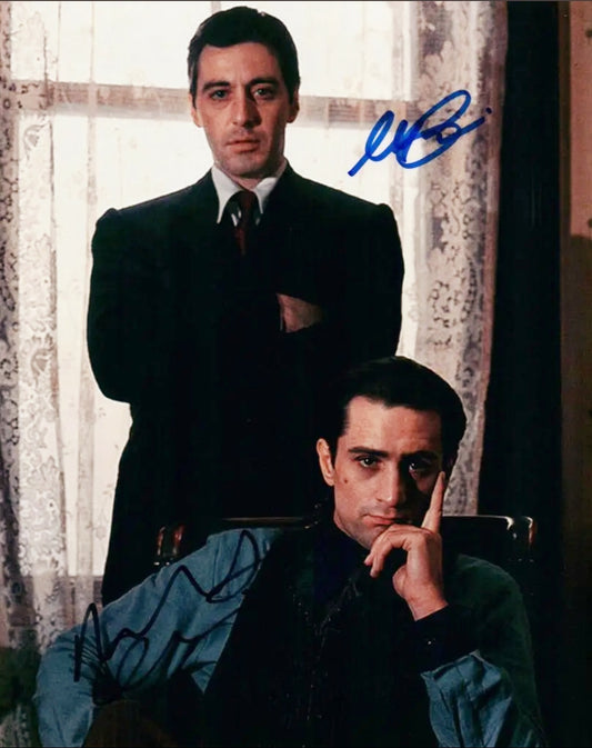 Authentic The Godfather Al Pacino & Robert De Niro Signed 8x10 Portrait W/COA